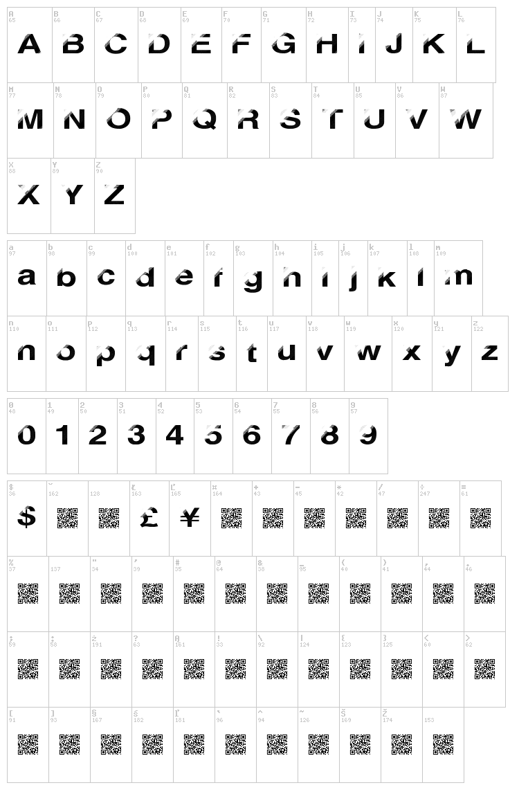 Disco Break font map