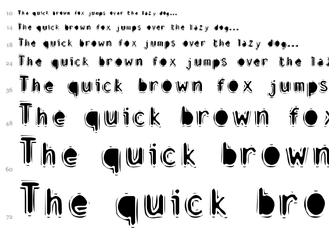 Discount Inferno font waterfall