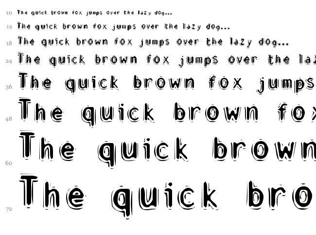 Discount Inferno font waterfall
