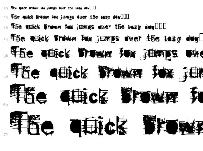 Disenfranchide font waterfall