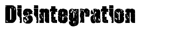 Disintegration font preview