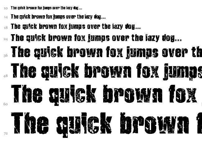 Disintegration font waterfall