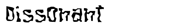 Dissonant font