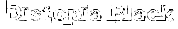 Distopia Black Outlines font