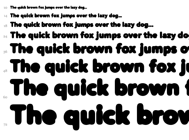 Distro font waterfall