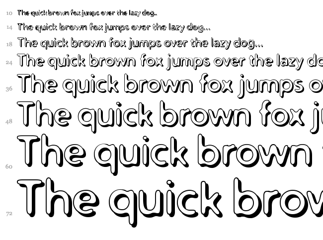 Distro font waterfall