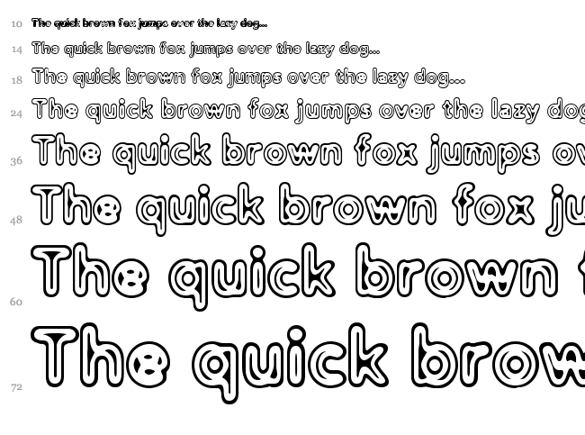 Distro font waterfall