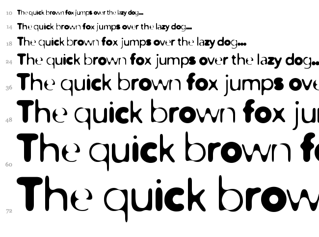 Distro font waterfall