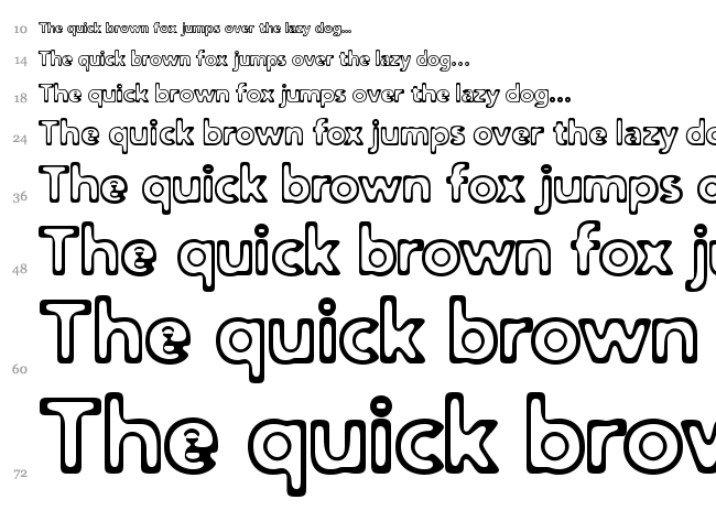 Distro font waterfall