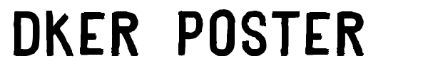 Dker Poster font