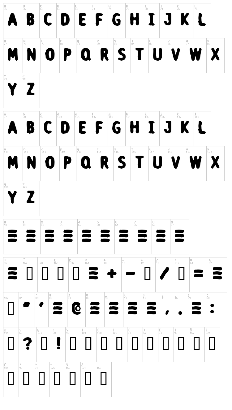 Do your thing font map