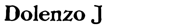 Dolenzo J font