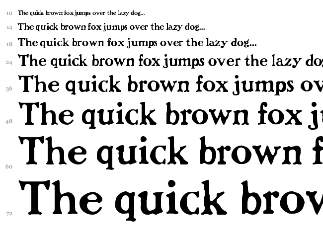 Dolenzo J font waterfall
