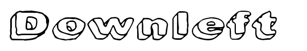 Downleft font