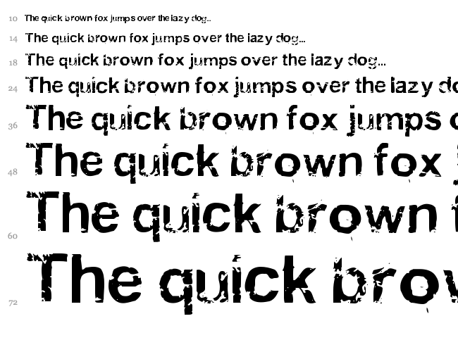 Draff font waterfall