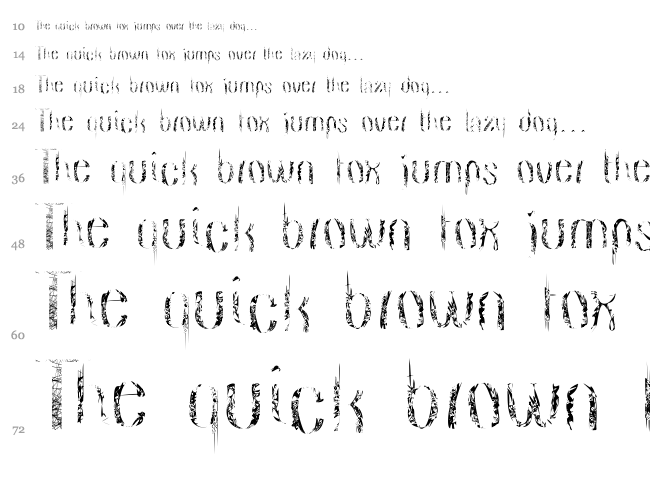 Dreamcatcher font waterfall