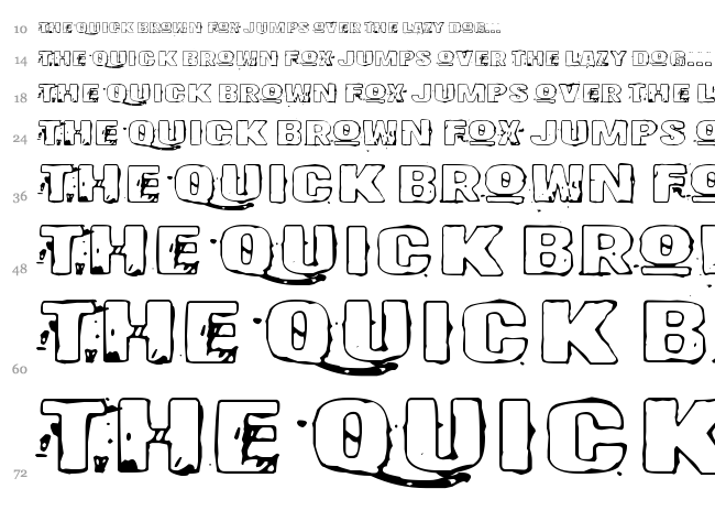 Drop! font waterfall