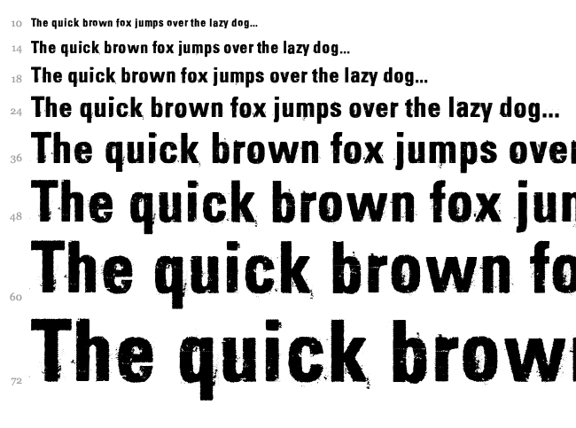DubTone font waterfall