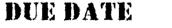 Due Date font preview