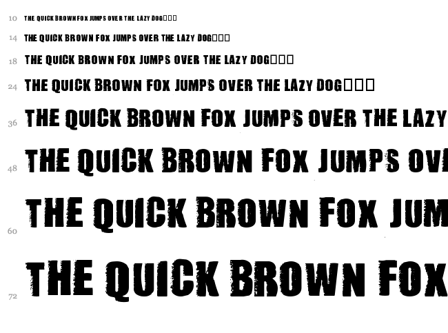 Dummy font waterfall