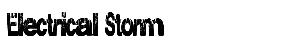 Electrical Storm font