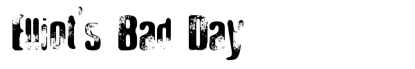 Elliot's Bad Day font