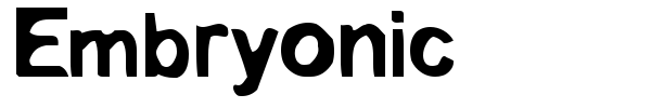 Embryonic font