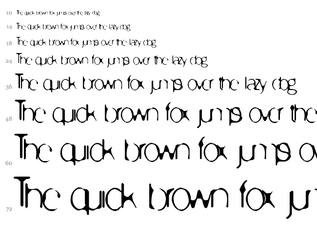 Enervate font waterfall