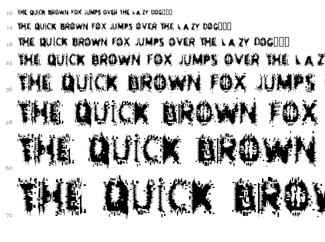 Entropy font waterfall