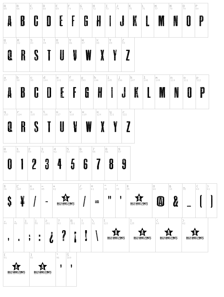 Epidemia font map