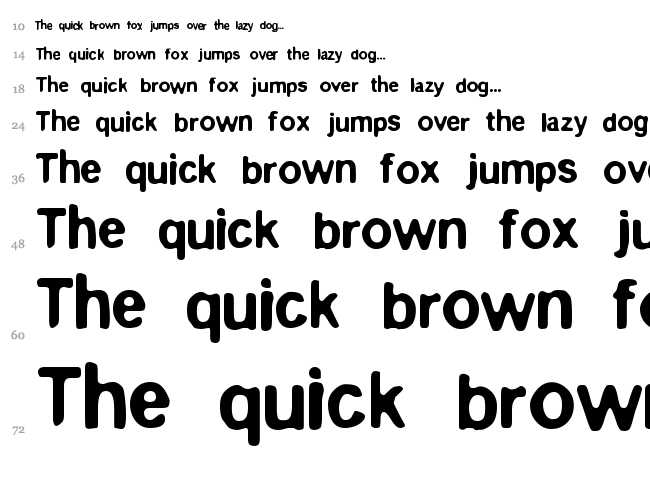 Epilog font waterfall