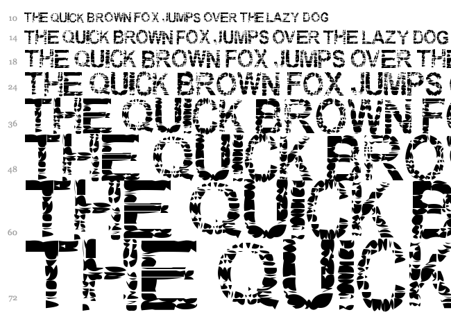 Eraser font waterfall