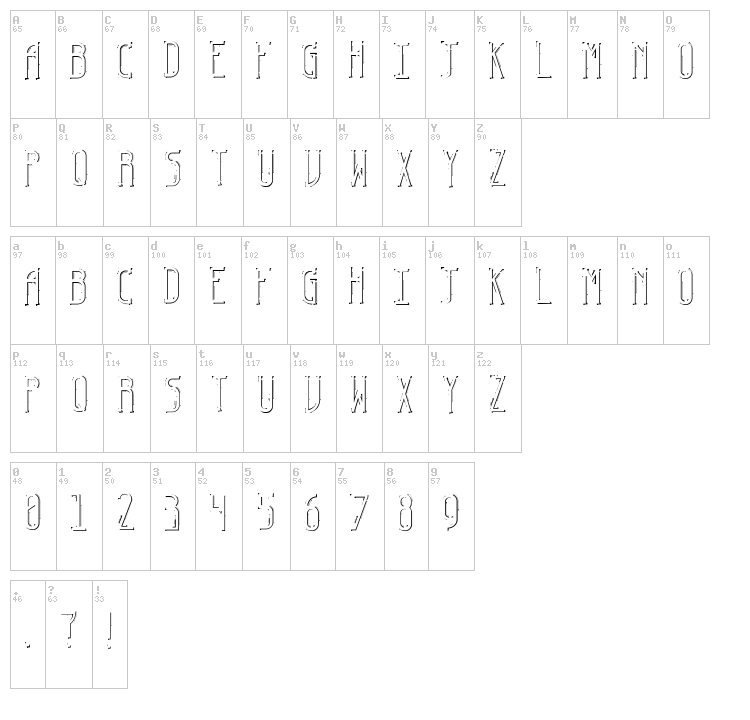 Espy font map