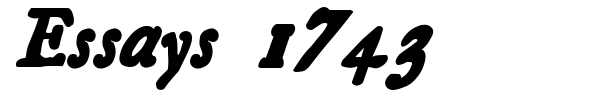 Essays 1743 font preview