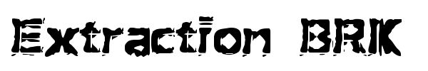Extraction BRK font