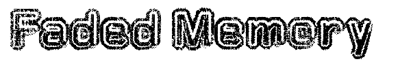 Faded Memory font