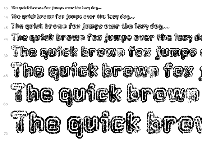 Faded Memory font waterfall
