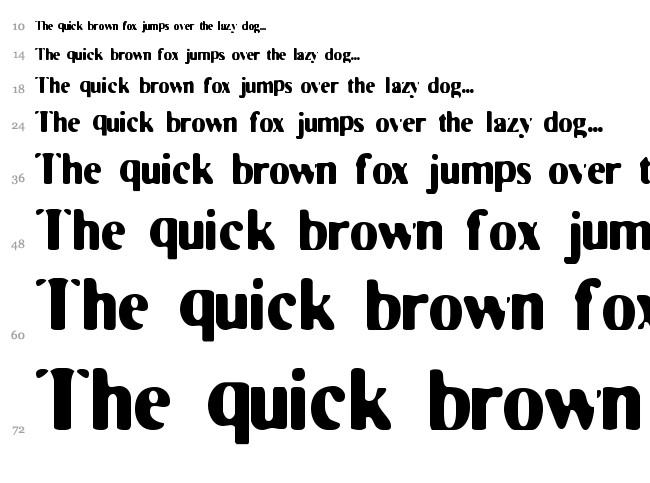 Faded MovieStar font waterfall