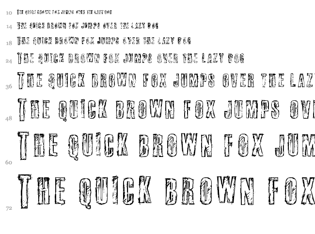 Fail font waterfall