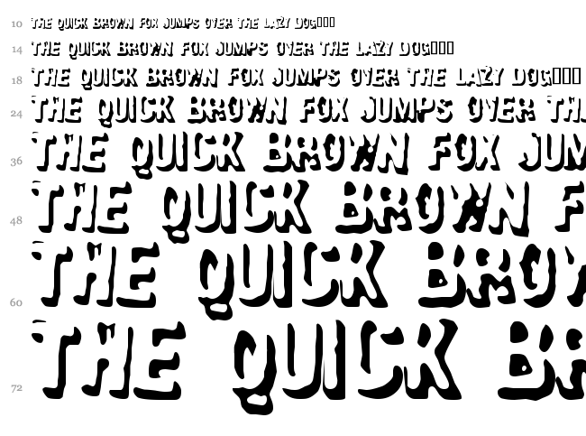 Failure font waterfall