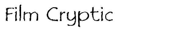 Film Cryptic font preview