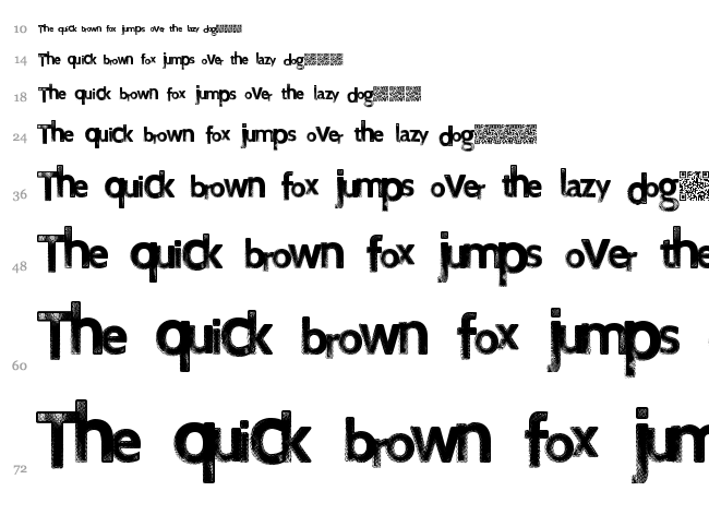 Final Relief font waterfall