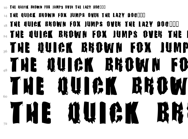 Firebomb font waterfall