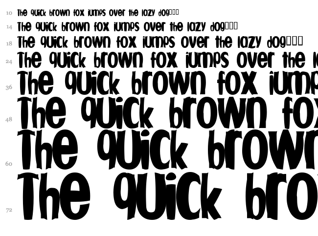 Fishbowl font waterfall