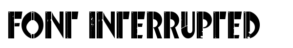 Font Interrupted font
