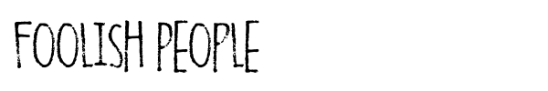 Foolish People font