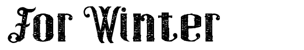 For Winter font