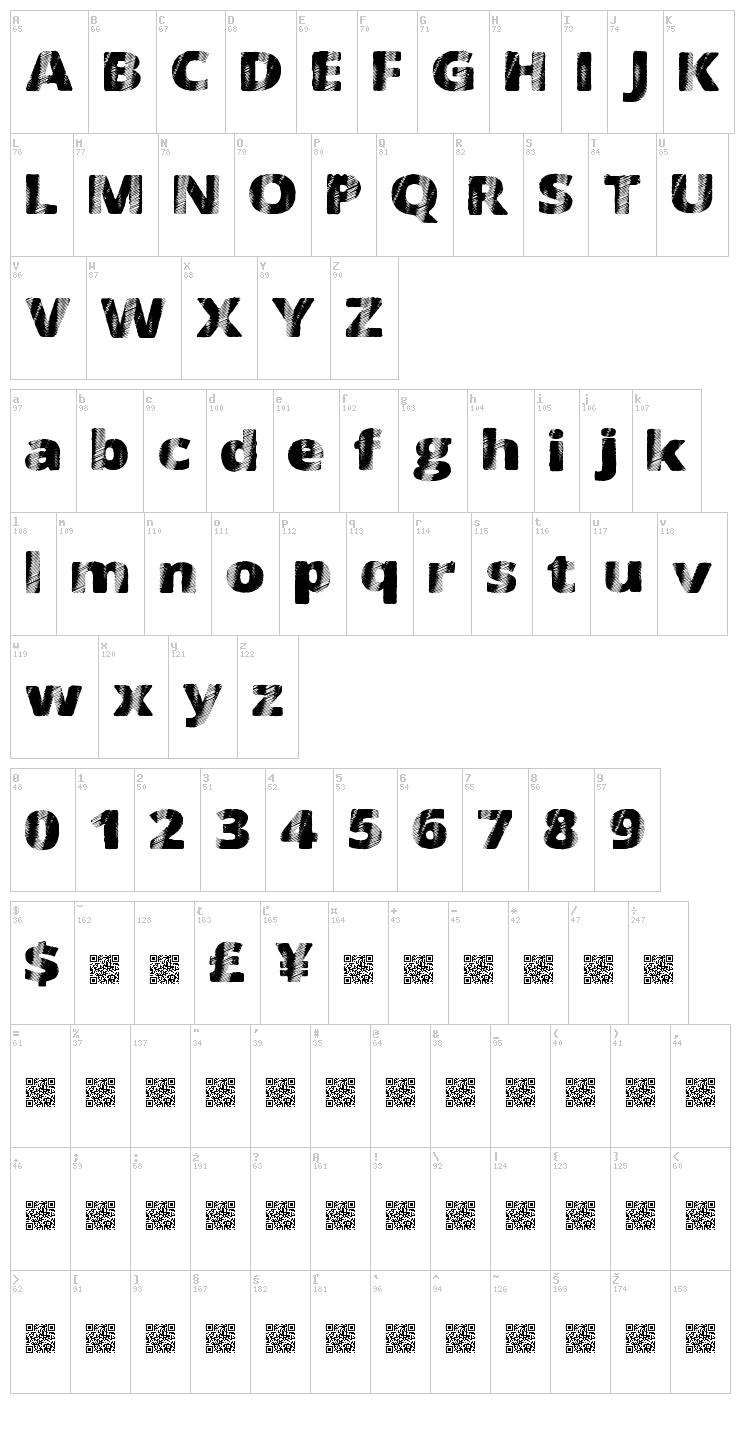 FourSix font map