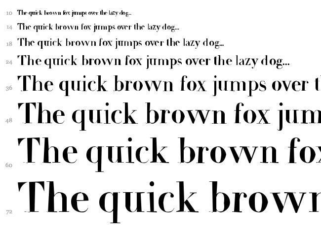 Frail font waterfall