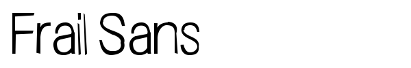Frail Sans font preview